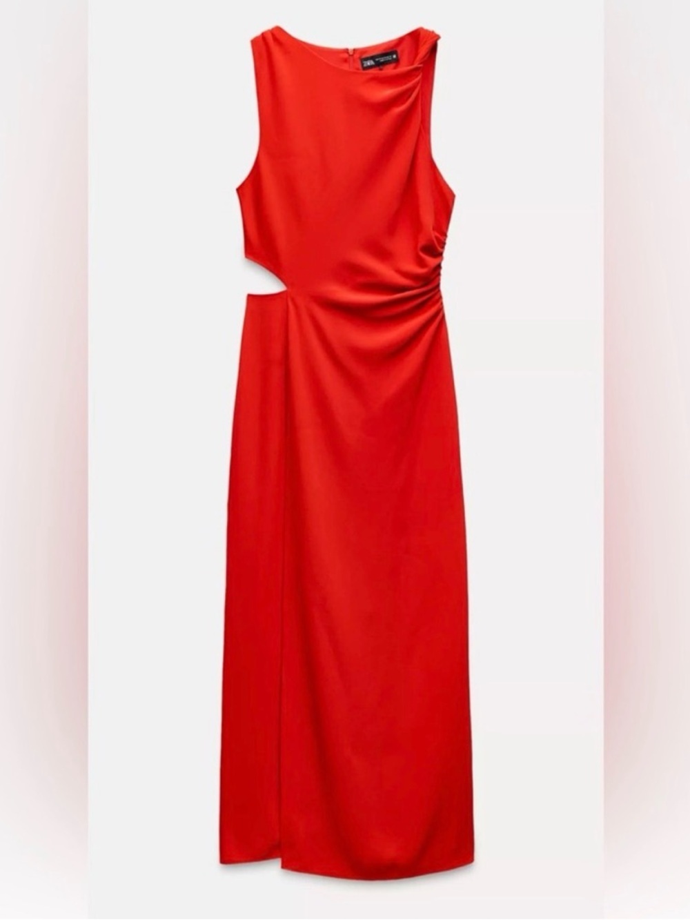 Zara Red Cutout Sleeveless Maxi Dress